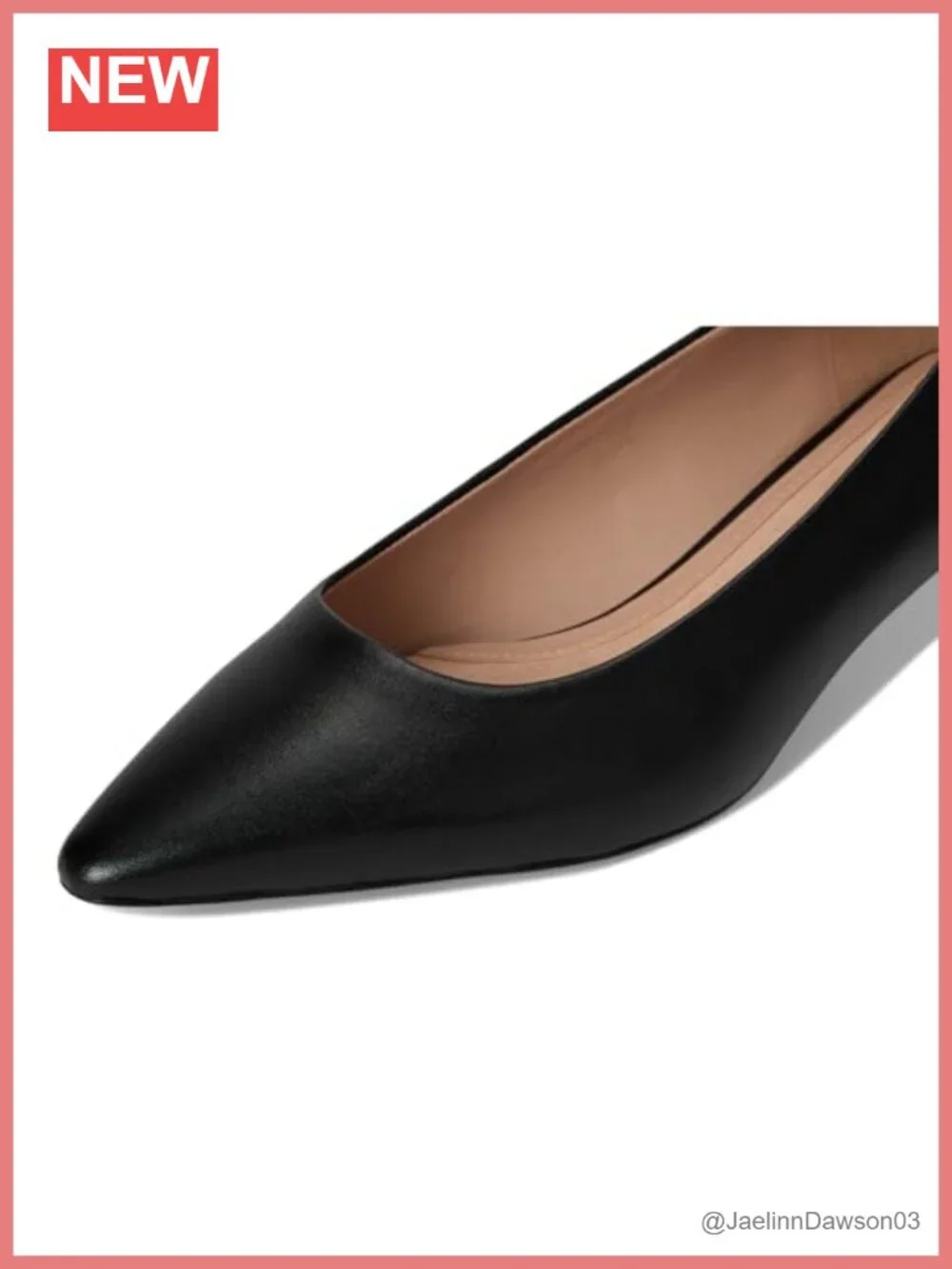 Women's Leather Pointed Toe Slip-On Heels Comfort Business Casual Pumps